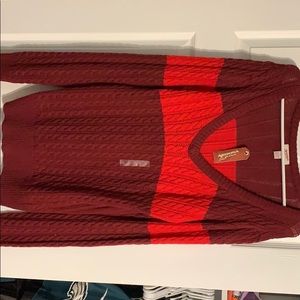 Women’s Arizona Jean maroon and red sweater